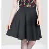 New In Hell Bunny Gabby 50's Swing Skirt Black