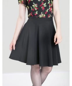 New In Hell Bunny Gabby 50's Swing Skirt Black