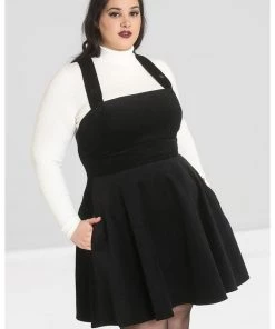 Hell Bunny Wonder Years 60's Pinafore Dress Black
