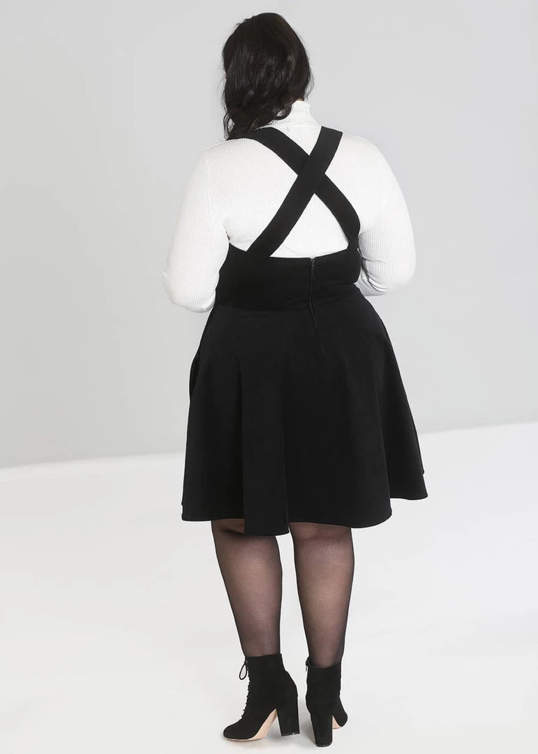 Hell Bunny Wonder Years 60's Pinafore Dress Black