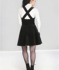 Hell Bunny Wonder Years 60's Pinafore Dress Black