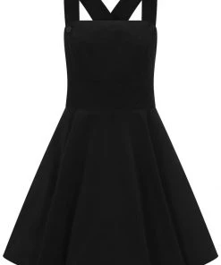 Hell Bunny Wonder Years 60's Pinafore Dress Black