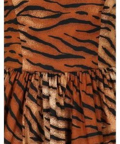 New In Hell Bunny Tora Tiger 50's Swing Dress Brown