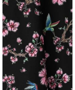 Hell Bunny Madison Hummingbird 50's Swing Dress Black
