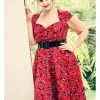 New In Hell Bunny Alison Cherry 50's Swing Dress Red