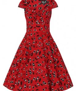 New In Hell Bunny Alison Cherry 50's Swing Dress Red
