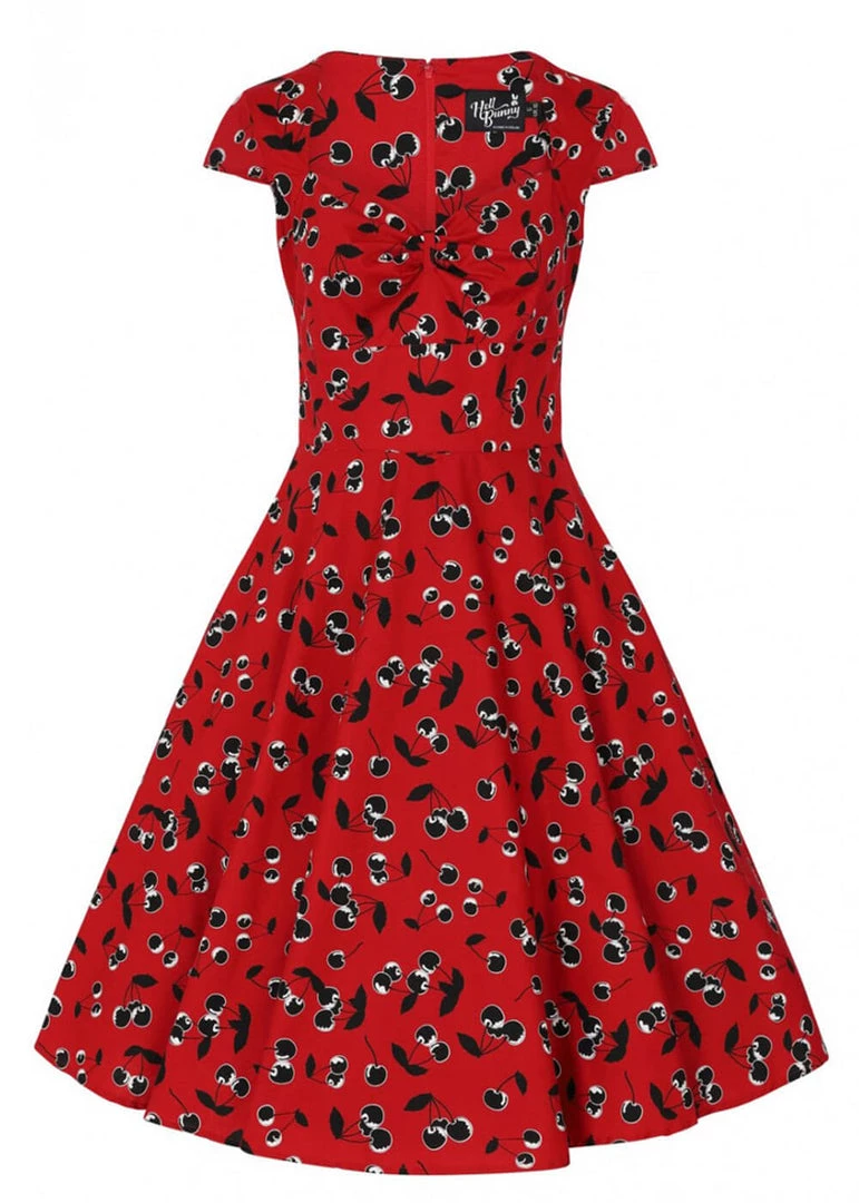 New In Hell Bunny Alison Cherry 50's Swing Dress Red