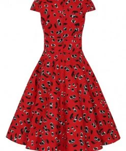 New In Hell Bunny Alison Cherry 50's Swing Dress Red