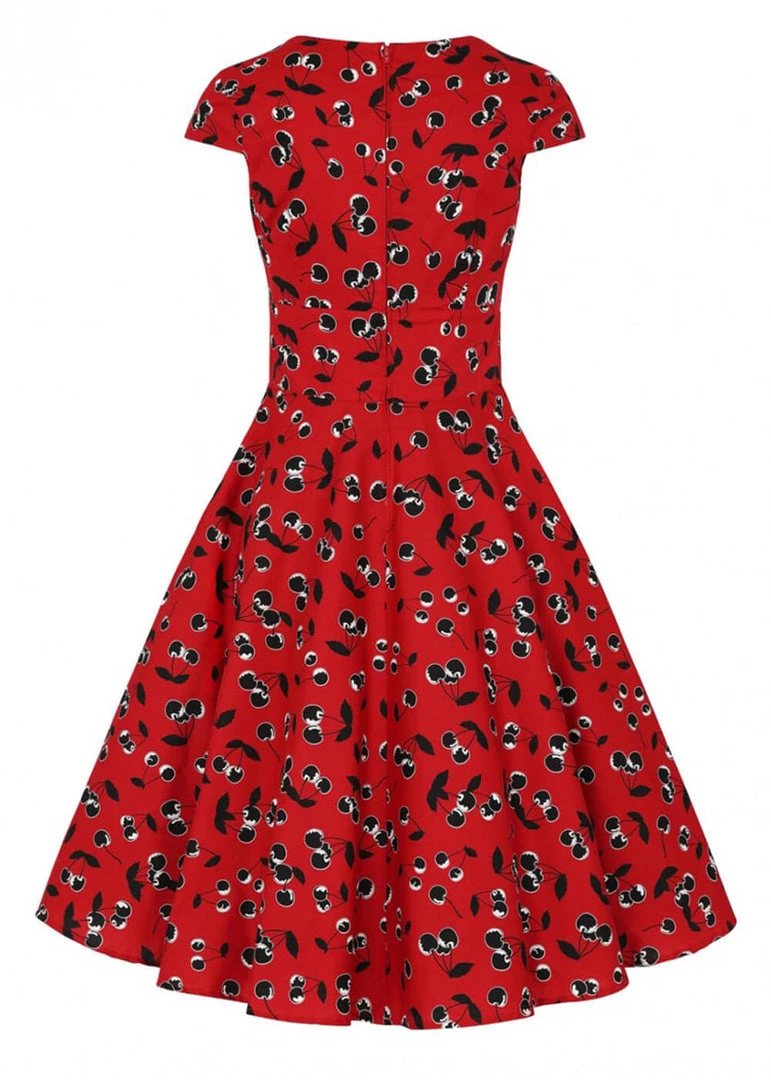 New In Hell Bunny Alison Cherry 50's Swing Dress Red