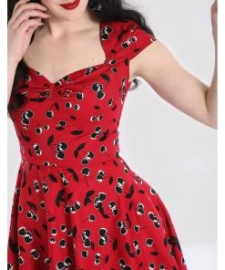 New In Hell Bunny Alison Cherry 50's Swing Dress Red