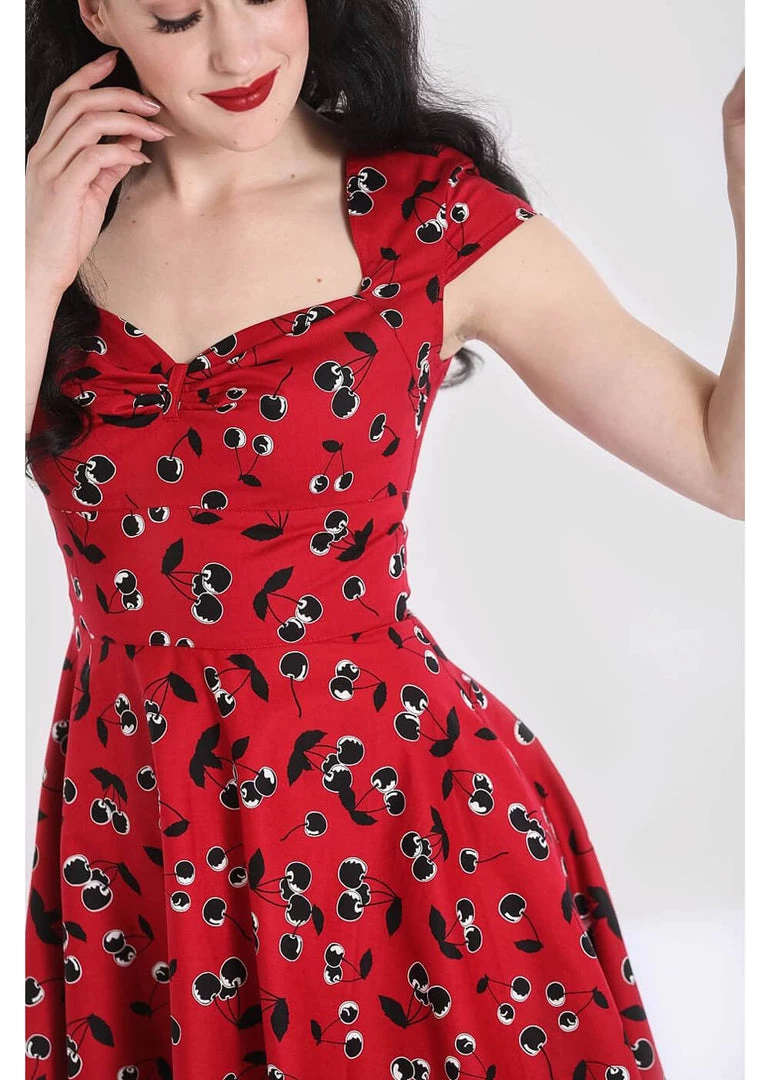 New In Hell Bunny Alison Cherry 50's Swing Dress Red