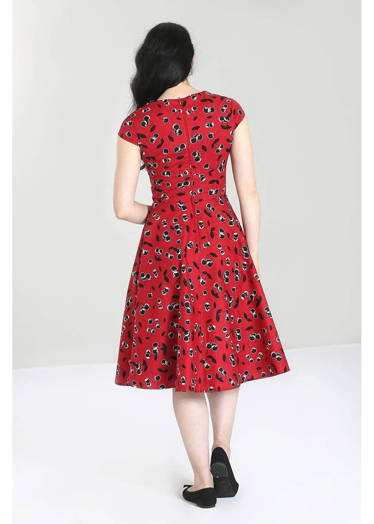 New In Hell Bunny Alison Cherry 50's Swing Dress Red