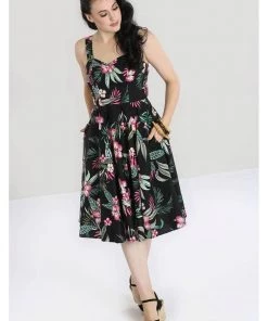 New In Hell Bunny Kalani 50's Swing Dress Black