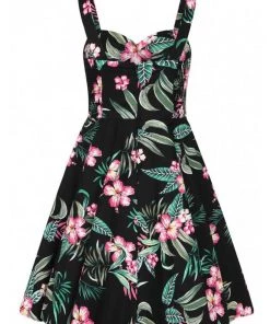 New In Hell Bunny Kalani 50's Swing Dress Black