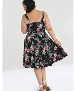 New In Hell Bunny Kalani 50's Swing Dress Black