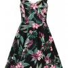 New In Hell Bunny Kalani 50's Swing Dress Black