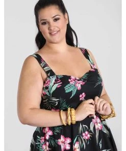 New In Hell Bunny Kalani 50's Swing Dress Black