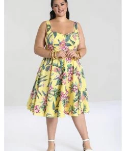 Hell Bunny Kalani 50's Swing Dress Yellow