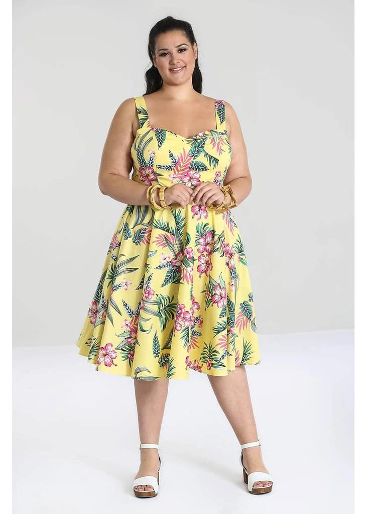 Hell Bunny Kalani 50's Swing Dress Yellow