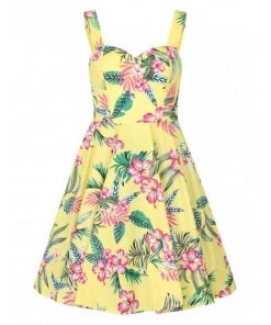 Hell Bunny Kalani 50's Swing Dress Yellow