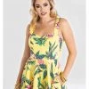Hell Bunny Kalani 50's Swing Dress Yellow