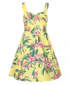 Hell Bunny Kalani 50's Swing Dress Yellow