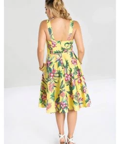 Hell Bunny Kalani 50's Swing Dress Yellow