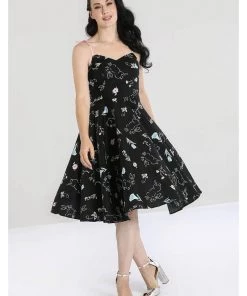 Hell Bunny Binky Bunny 50's Swing Dress Black