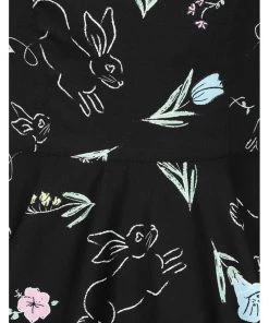 Hell Bunny Binky Bunny 50's Swing Dress Black