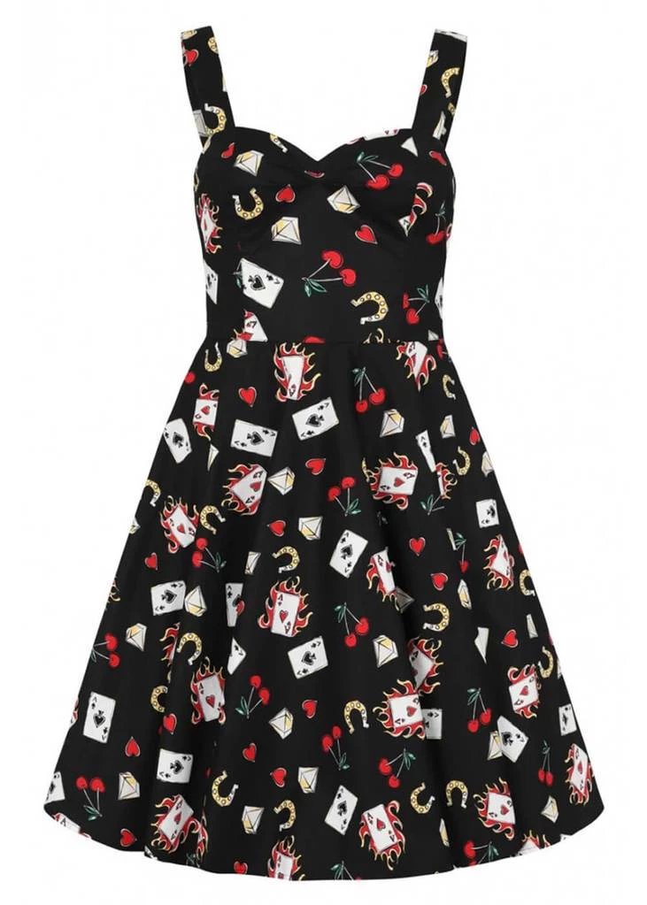 Hell Bunny Viva Las Vegas 50's Swing Dress Black New In