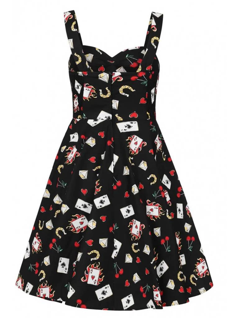 Hell Bunny Viva Las Vegas 50's Swing Dress Black New In