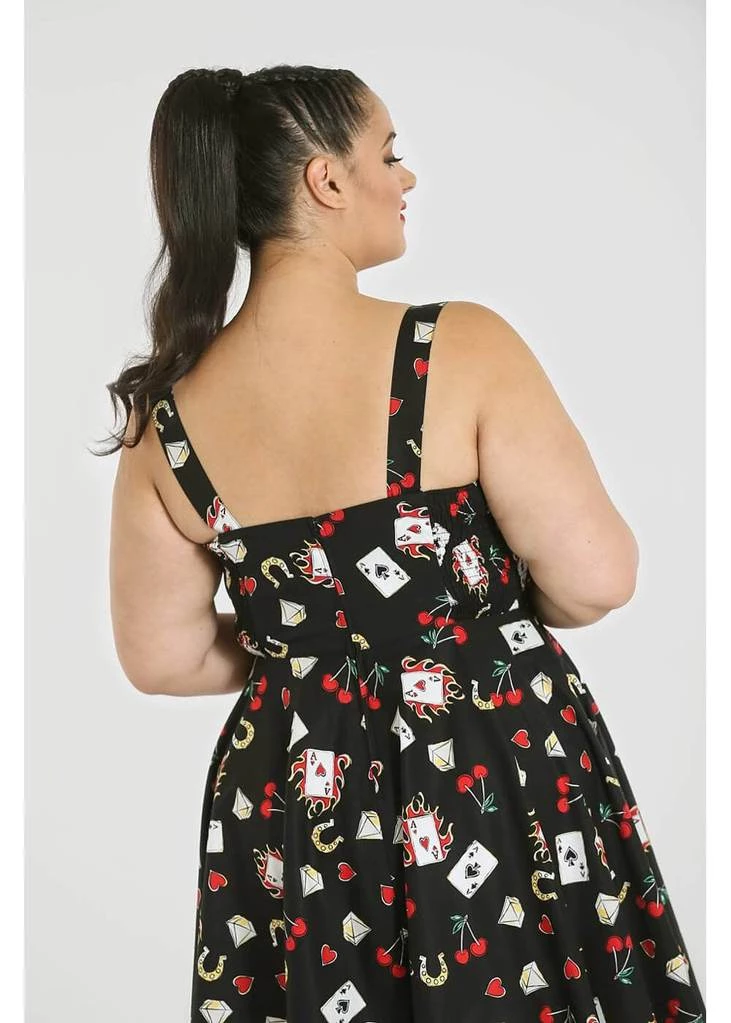 Hell Bunny Viva Las Vegas 50's Swing Dress Black New In
