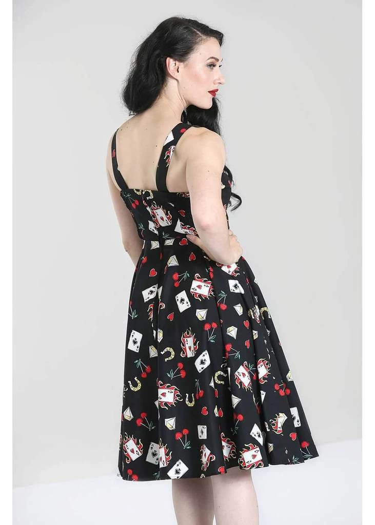 Hell Bunny Viva Las Vegas 50's Swing Dress Black New In