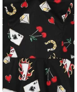 Hell Bunny Viva Las Vegas 50's Swing Dress Black New In