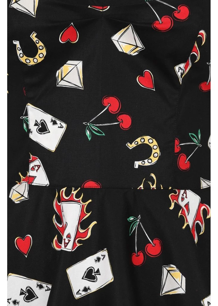 Hell Bunny Viva Las Vegas 50's Swing Dress Black New In