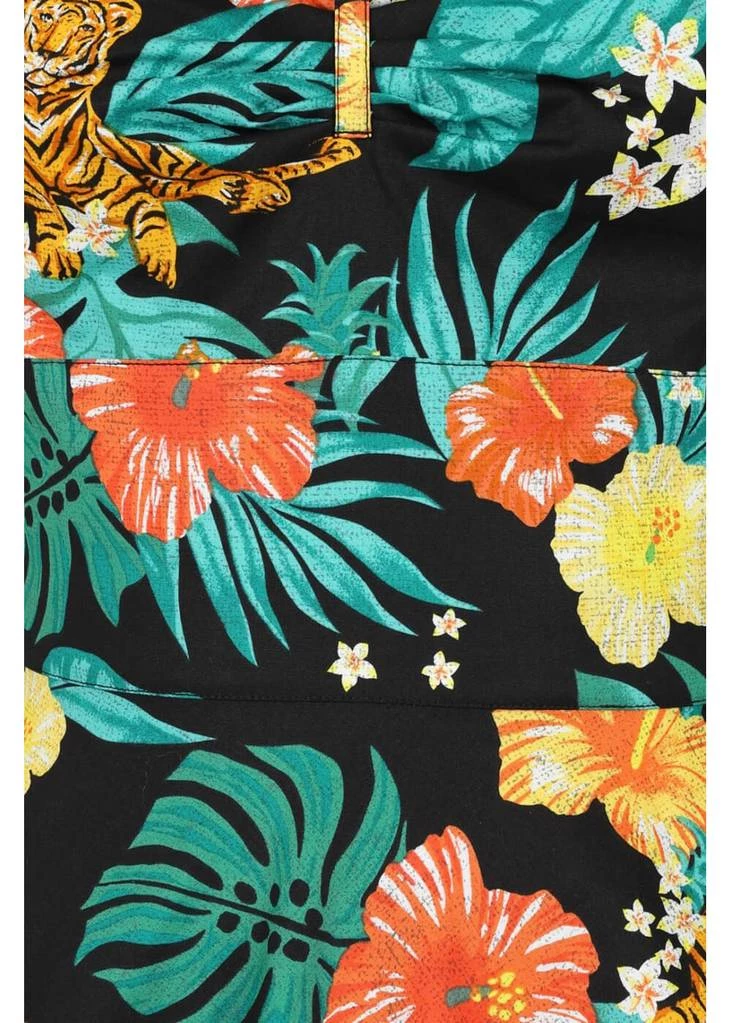 Hell Bunny Bali Jungle 50's Swing Dress Black New In