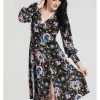 Hell Bunny Moondance 70's Dress Black