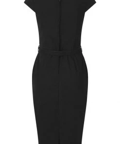 New In Hell Bunny Miss Muffet Spider 50's Pencil Dress Black