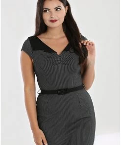 Hell Bunny Jack Bat 50's Pencil Dress Black