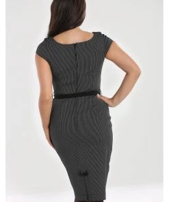 Hell Bunny Jack Bat 50's Pencil Dress Black