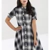 New In Hell Bunny Eddystone 50's Mid Swing Dress Grey