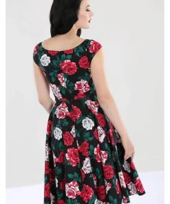 New In Hell Bunny Ruby Roses 50's Swing Dress Black