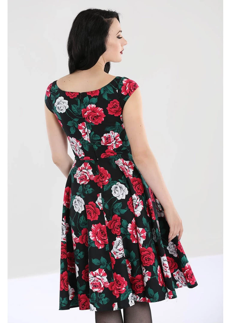 New In Hell Bunny Ruby Roses 50's Swing Dress Black