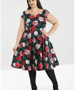 New In Hell Bunny Ruby Roses 50's Swing Dress Black