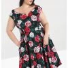 New In Hell Bunny Ruby Roses 50's Swing Dress Black