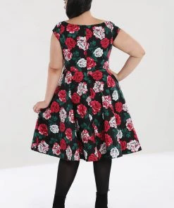 New In Hell Bunny Ruby Roses 50's Swing Dress Black