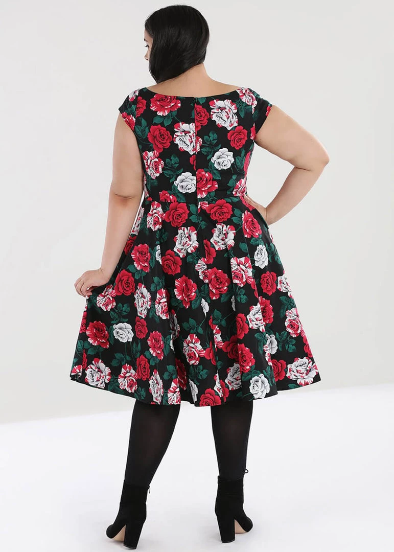 New In Hell Bunny Ruby Roses 50's Swing Dress Black