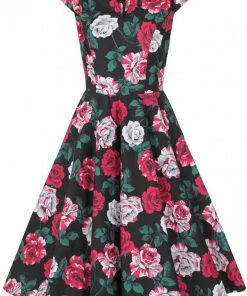 New In Hell Bunny Ruby Roses 50's Swing Dress Black