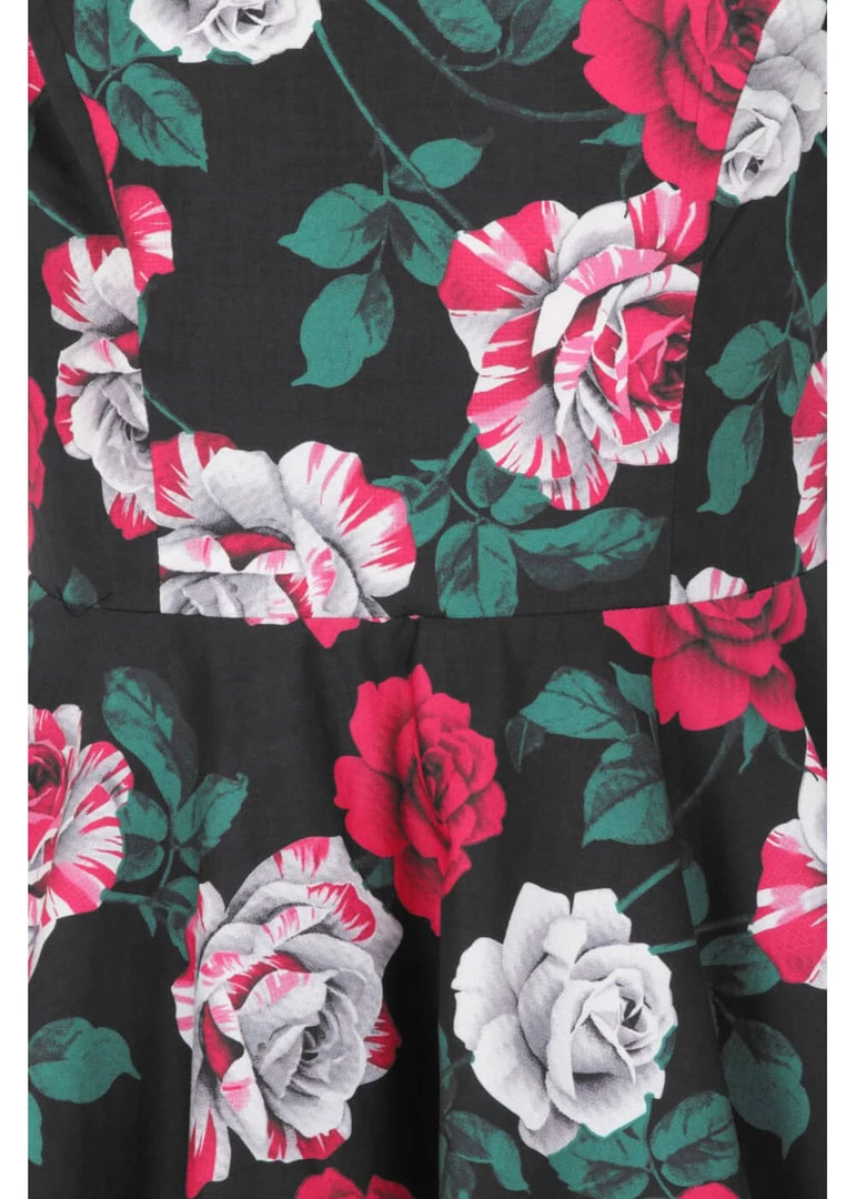 New In Hell Bunny Ruby Roses 50's Swing Dress Black