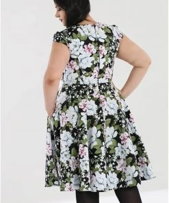 New In Hell Bunny Alba 50's Swing Dress Black